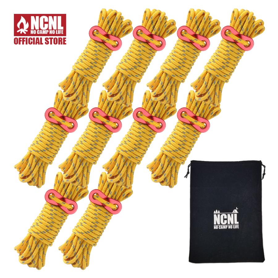 NCNL NO CAMP LIFE パラコード テントロープ ガイロープ 反射材入り 耐