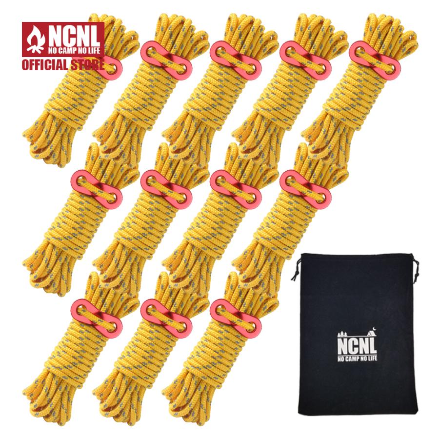NCNL NO CAMP LIFE パラコード テントロープ ガイロープ 反射材入り 耐
