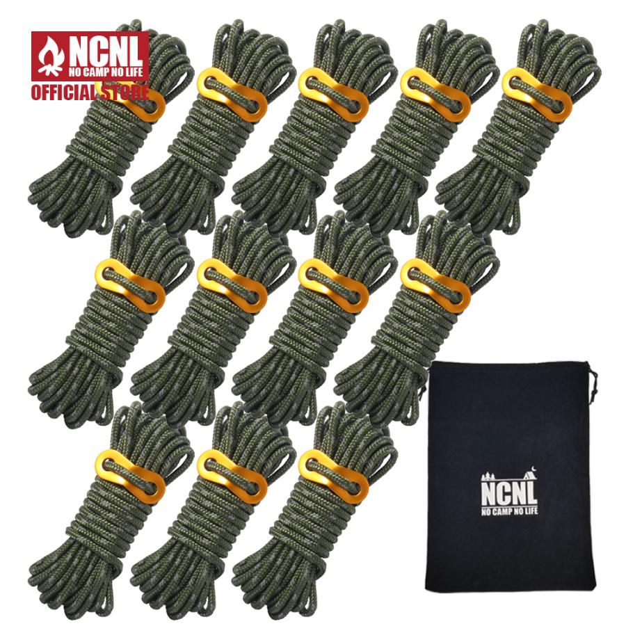 NCNL NO CAMP LIFE パラコード テントロープ ガイロープ 反射材入り 耐