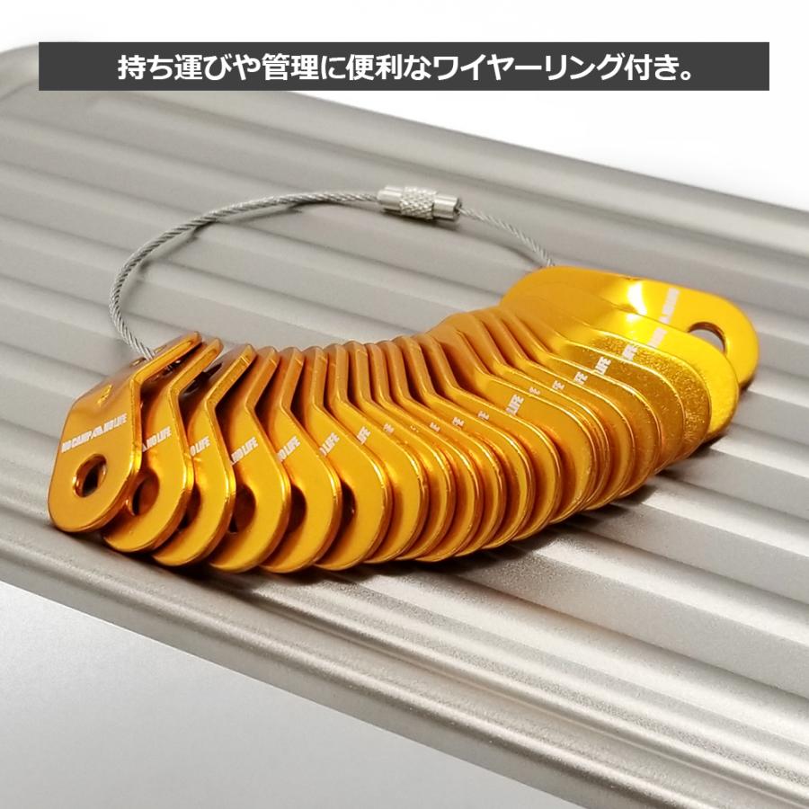 NCNL NO CAMP LIFE 自在金具 二つ穴型 ゴールド 20個 アルミ