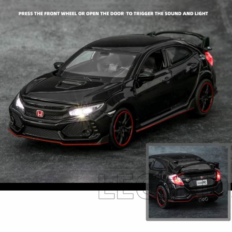 ホンダ シビック civic type-R 1/32 モデル ミニカー 合金製 おもちゃ 自動車模型 ライト サウンド ギフト プレゼント 3色｜legend-store123｜07