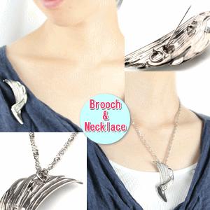 チタン ブローチ  ペンダントトップ 羽根 BR195 ピンブローチ ヘッド チャーム ネックレス 羽 はね 金属アレルギー対応 レジエ レジェ leger | ブランド登録なし | 02