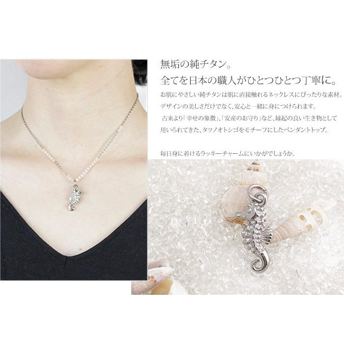 チタン ペンダントトップ シーホース T134 竜の落とし子 タツノオトシゴ ネックレス ペンダントヘッド チャーム 金属アレルギー対応 レジエ レジェ leger | leger | 01