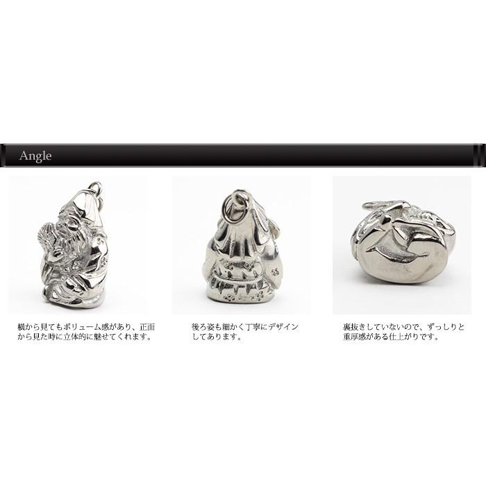 チタン ペンダントトップ 七福神 福禄寿 T184 お守り 記念品 父の日 退職祝い　金属アレルギー対応 レジエ レジェ leger | leger | 03