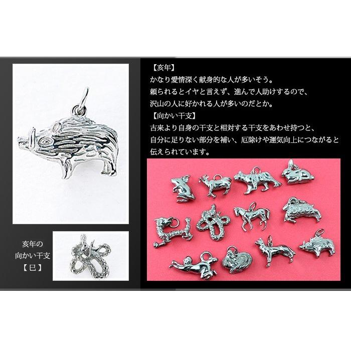 チタン ペンダントトップ いのしし T193 猪 亥年 十二支 干支 ネックレス ペンダントヘッド チャーム 金属アレルギー対応 レジエ レジェ leger | leger | 01