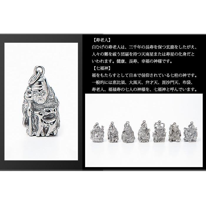 チタン ペンダントトップ 七福神 寿老人 T246 お守り 記念品 父の日 退職祝い　金属アレルギー対応 レジエ レジェ leger | leger | 01