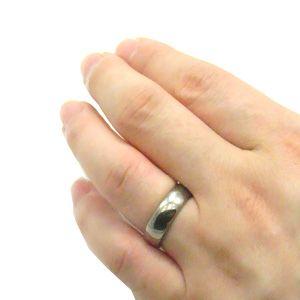 ペアリング 結婚指輪 チタン 甲丸 3.5mm幅 6mm幅 名入れ可能 マリッジリング かまぼこ 日本製 金属アレルギー対応 U01U24pair｜leger｜02