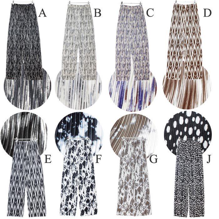 細プリーツ まだら柄 タイダイ柄 プリーツワイドパンツ プリーツパンツ