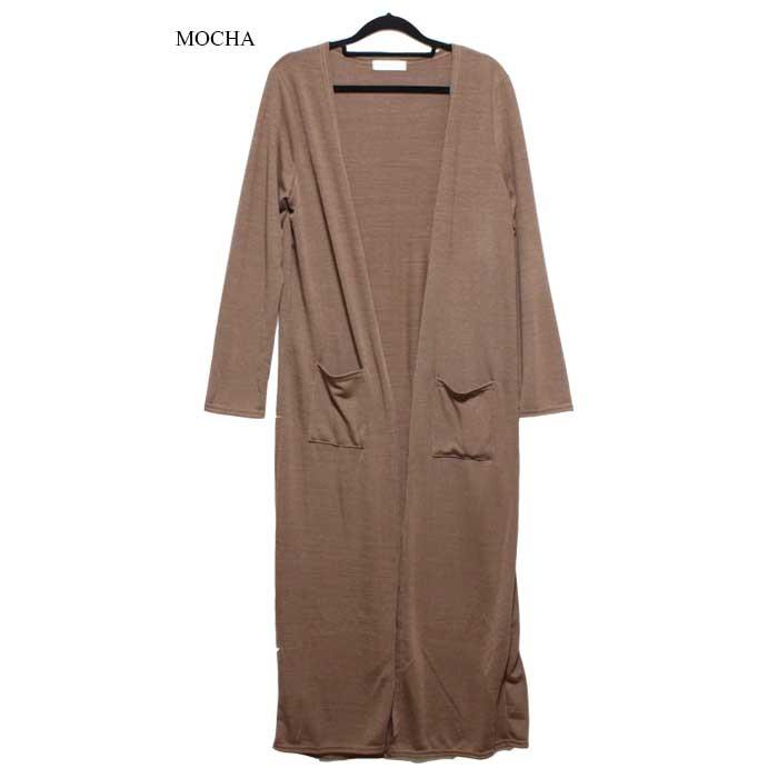 ロング丈カーディガン 超ロング ロング丈 マキシ丈 カーデ ポケット付 ニットカーデ ニット カーディガン ロングカーデ ロングカーディガン 杢調 Leggy Paggy 通販 Yahoo ショッピング