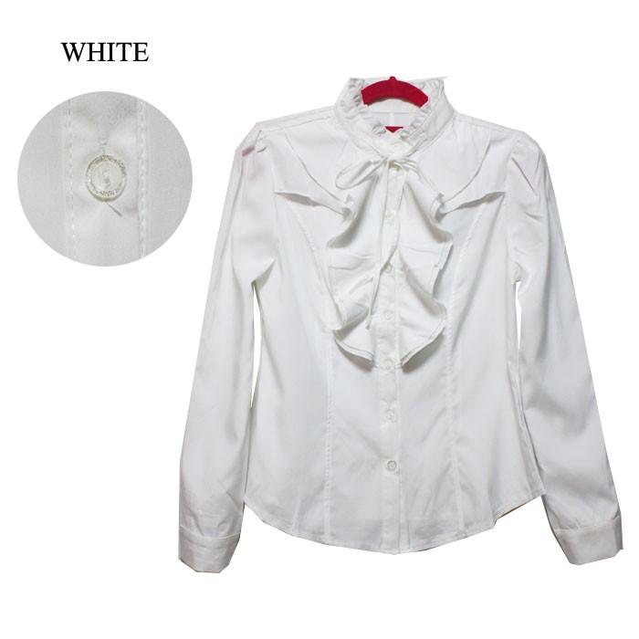 ジャーナルスタンダード　レサージュ　白　襟　フリル　ブラウス　卒業式　入学式 スタンドフリルブラウス 入学式 卒業式 フォーマル ブラウス シャツ