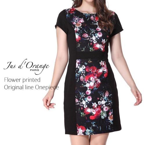 Jus D Orange ジュドランジュ フラワープリントワンピース フランス パリ インポート 40代 50代 60代 ファッション ミセスファッションパーティー Jusd19 4 Legica Jeana 通販 Yahoo ショッピング