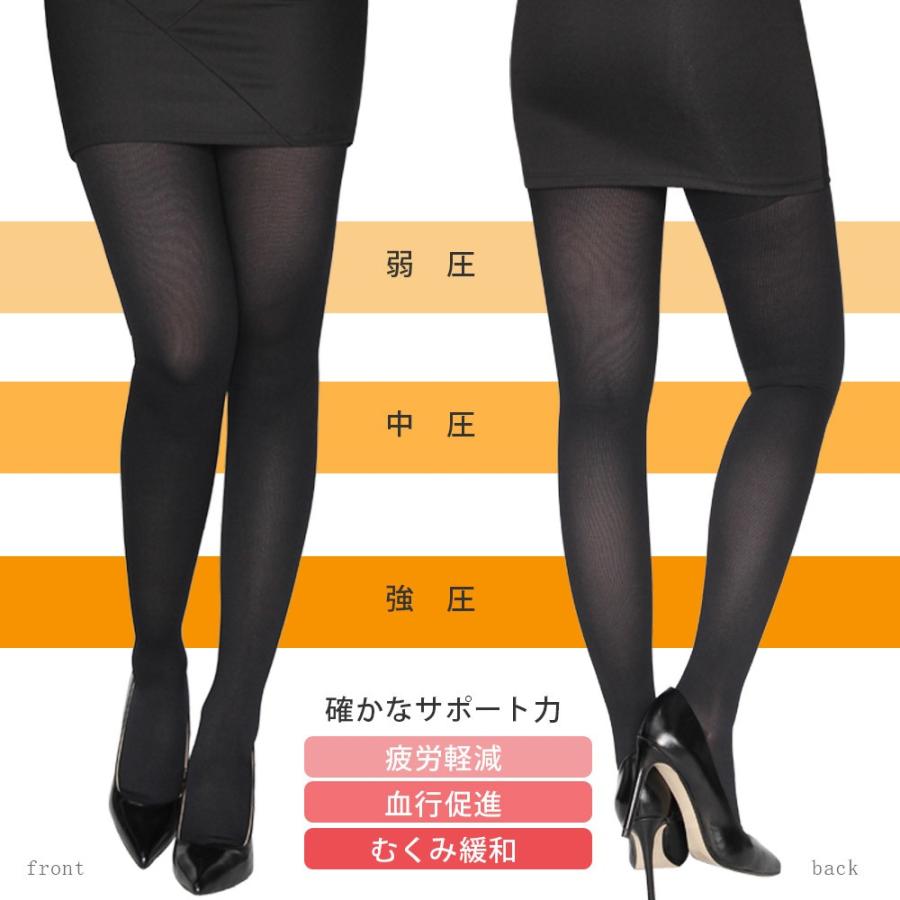 日本製 立ち仕事応援パワー着圧サポートタイツ 170デニール 自然な素肌