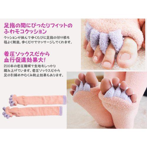 母の日 ギフト ふわもこ素材 足指開き 着圧 ソックス 血行不良からくる