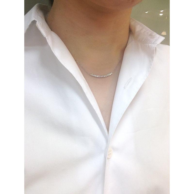 プラチナ ダイヤモンド ラインネックレス 0.5カラット E〜Gカラー VS2