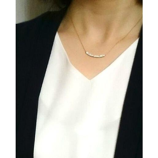 大人気新作 K18ダイヤモンド ラインネックレス ネックレス Albinofoundation Org