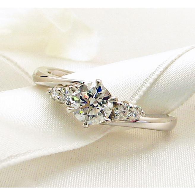 35％OFF 婚約指輪 安い プラチナ ダイヤモンド 0.4カラット 鑑定書付