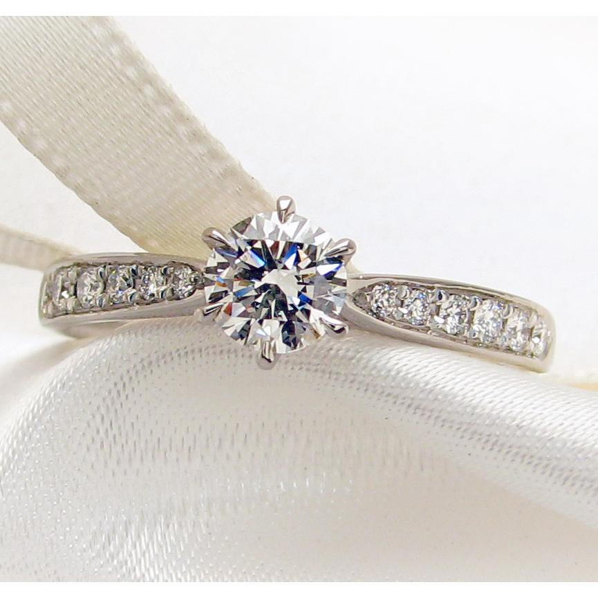 直送商品 婚約指輪 安い エンゲージリング プラチナ ダイヤモンド 0.3