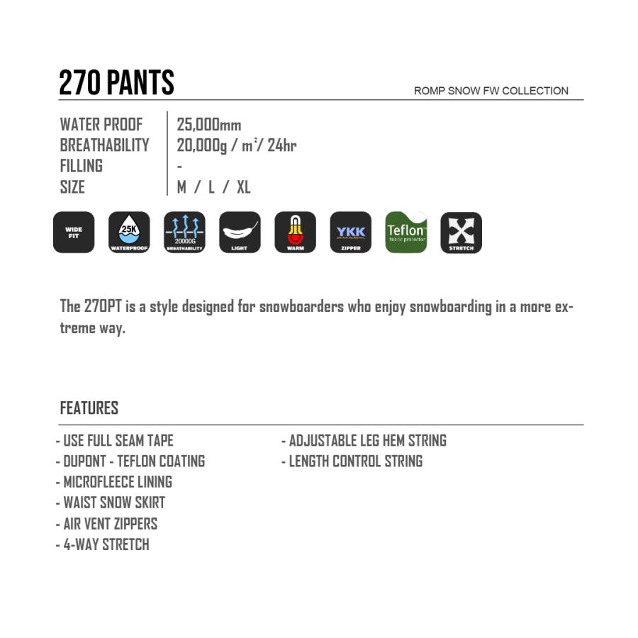 Romp 270 Pants / korea スノーボードウェア/韓国 snowboard Pants(パンツ)_7