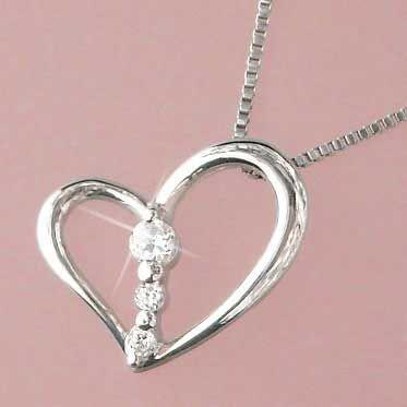 ダイヤモンド ネックレス プラチナ ハート