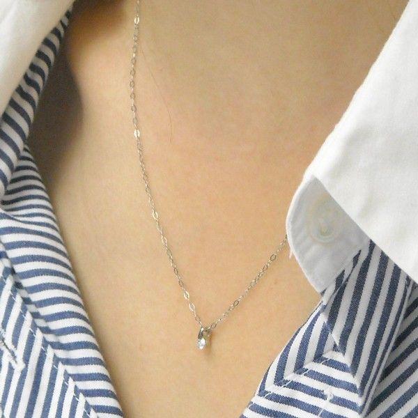 ダイヤモンド ネックレス 0.3ct 一粒 0.3カラット プラチナ 4月誕生石 