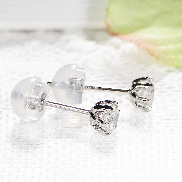Pt900 K18YG 0.4ct 一粒 ダイヤモンド スタッド ピアス シリコンダブルロックキャッチ 送料無料 品質保証書 定番 1粒 ダイヤ ダイア 人気 シンプル ALH-0045の画像