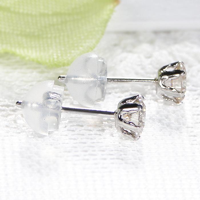 Pt900 K18YG 0.5ct  一粒 ダイヤモンド スタッド ピアス シリコンダブルロックキャッチ 送料無 品質保証書 K18 18金 定番 1粒 ダイア ダイヤ プラチナ ALH-0046の画像