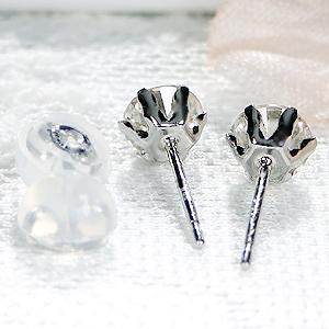 Pt900 K18YG 一粒 ダイヤモンド スタッド ピアス 0.7ct シリコンダブルロックキャッチ 送料無料 品質保証書 K18 18金 ゴールド ダイヤ 定番 プラチナ ALH-0048の画像