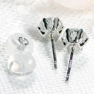 Pt900 K18YG 一粒 ダイヤモンド スタッド ピアス 0.9ct シリコンダブルロックキャッチ 送料無料 品質保証書 K18 18金 ゴールド ダイヤ プラチナ 定番 ALH-0050の画像