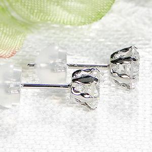 Pt900 K18YG 一粒 ダイヤモンド スタッド ピアス 1.0ct シリコンダブルロックキャッチ 送料無料 品質保証書 K18 18金 ゴールド 0.5ct プラチナ 定番 ALH-0051の画像