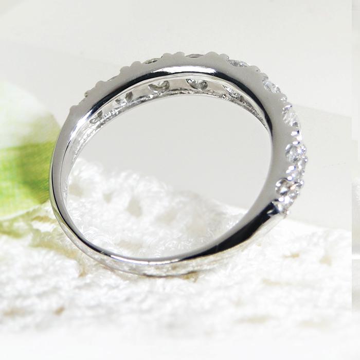pt900 グラデーション ダイヤモンド エタニティ リング 1.0ct プラチナ 指輪 ダイヤ エタニティ ハーフ ジュエリー レディース  シンプル 人気 可愛い ALH-0093の画像