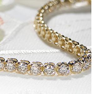 K18 YG WG 3.00ct ダイヤモンド テニス ブレスレット 送料無料 18金 