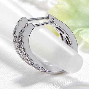 K18 YG WG 0.30ct ダイヤモンド エタニティ フープ ピアス 送料無料 18金 K18 18金 ゴールド 18金 人気 可愛い オシャレ 0.3ct キャッチレス サークル ALH-0125の画像