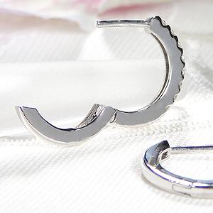 K18 YG WG 0.20ct ダイヤモンド エタニティ フープ ピアス 送料無料 18金 K18 18金 ゴールド 18金 人気 可愛い オシャレ 小さめ キャッチレス サークル ALH-0126の画像