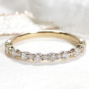 K18YG ダイヤモンド エタニティ リング 0.5ct K18 18金 ゴールド イエローゴールド 指輪 ダイヤ エタ ジュエリー レディース 0.5カラット 人気 ALH-0136の画像