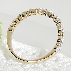 K18YG ダイヤモンド エタニティ リング 0.5ct K18 18金 ゴールド イエローゴールド 指輪 ダイヤ エタ ジュエリー レディース 0.5カラット 人気 ALH-0136の画像
