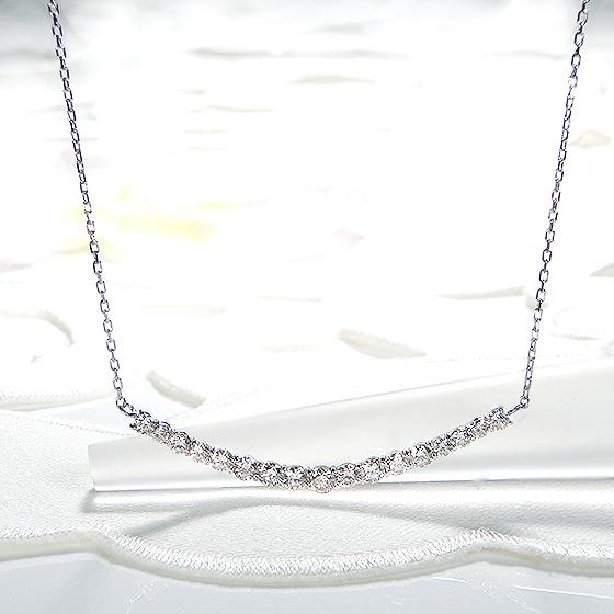 Pt900 1.00ct ダイヤモンド ライン ペンダント 送料無料 PT プラチナ 1カラット ダイア ギフト プレゼント 人気 可愛い 上品 ダイヤ 綺麗 定番 ALH-0245の画像