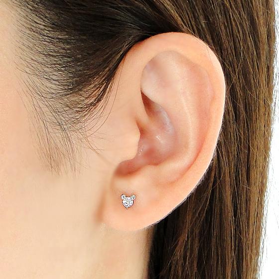 K18 YG WG ダイヤモンド スタッド ピアス 0.16ct 送料無料 18金 K18 ゴールド ダイヤ ねずみ 動物 アニマル 人気 可愛い ギフト プレゼント １粒 一粒 ALH-0247の画像