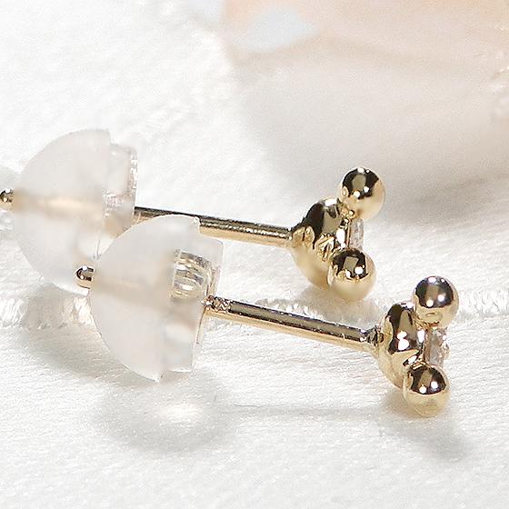 K18 YG WG ダイヤモンド スタッド ピアス 0.16ct 送料無料 18金 K18 ゴールド ダイヤ ねずみ 動物 アニマル 人気 可愛い ギフト プレゼント １粒 一粒 ALH-0247の画像