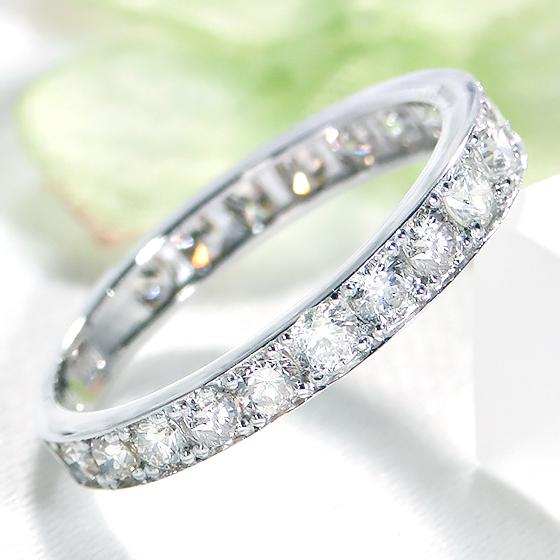 Pt900 ダイヤモンド エタニティ リング 1.0ct １カラット プラチナ 指輪 ダイヤ エタニティ ハーフエタ ジュエリー シンプル 人気 可愛い おすすめ ALH-0261の画像