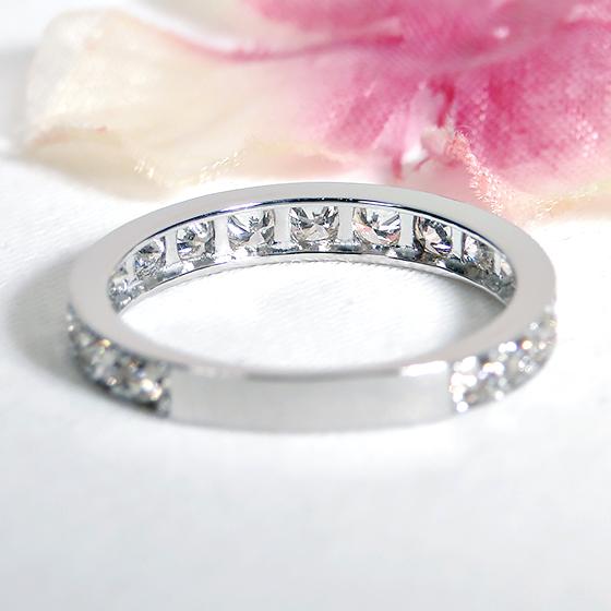 Pt900 ダイヤモンド エタニティ リング 1.0ct １カラット プラチナ 指輪 ダイヤ エタニティ ハーフエタ ジュエリー シンプル 人気 可愛い おすすめ ALH-0261の画像