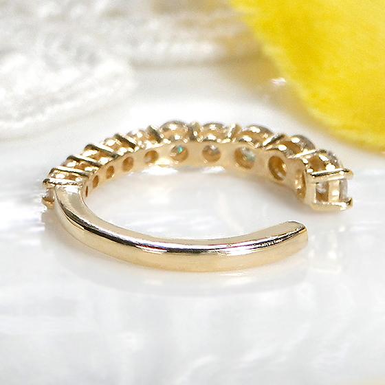 K18YG 0.30ct ダイヤモンド イヤーカフ 片耳用 送料無料 痛くない 挟むだけ 人気 ダイア ダイヤ 片耳 K18 ゴールド 18金 簡単着脱 ノンホール イヤカフ ALH-0326_4