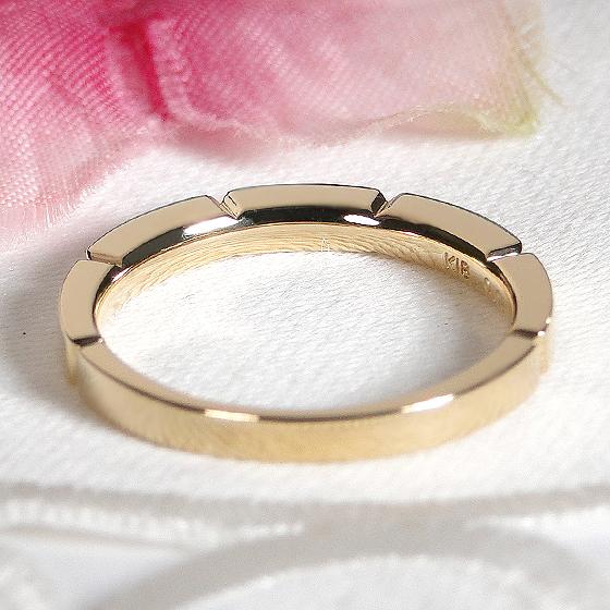 K18YG ダイヤモンド ユニセックス メンズ ピンキー リング 0.08ct 送料無料 K18 イエロー ゴールド 18金 ペア 男女兼用 小指 男性 父の日 指輪 人気 ALH-0437の画像