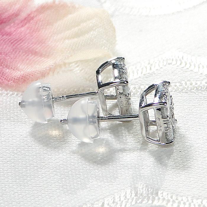 Pt900 0.7ct ダイヤモンド ピアス 送料無料 プラチナ PT オシャレ スクエア 四角 シンプル 華やか 豪華 0.7カラット 人気 ダイア ダイヤ ダイヤピアス ALH-0442の画像