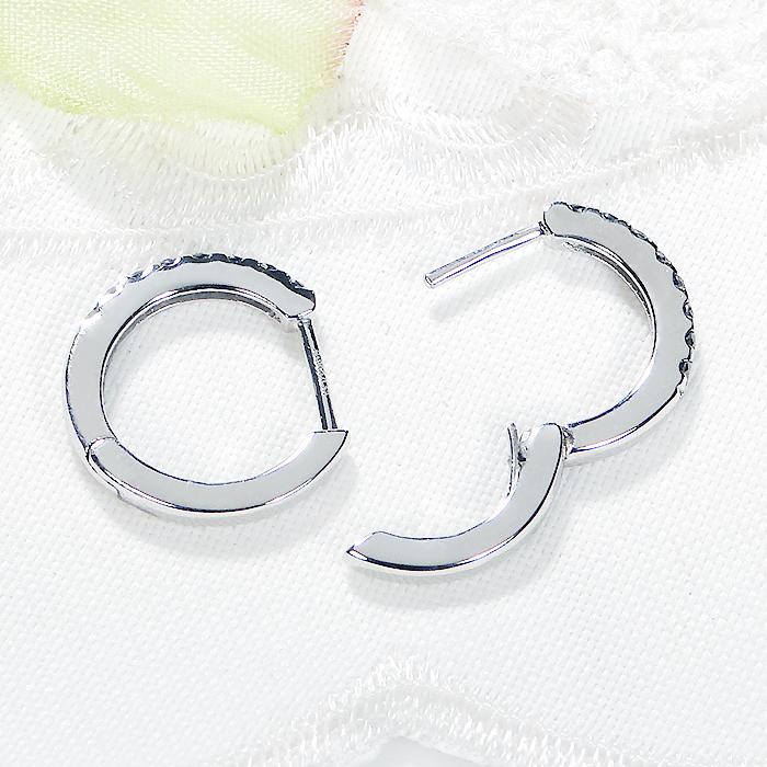 Pt900 ブラック ダイヤモンド 中折れ フープ ピアス 0.26ct 送料無料 人気 オシャレ ゴールド 黒 漆黒 クール シンプル PT プラチナ ブラックダイヤ ALH-0517の画像