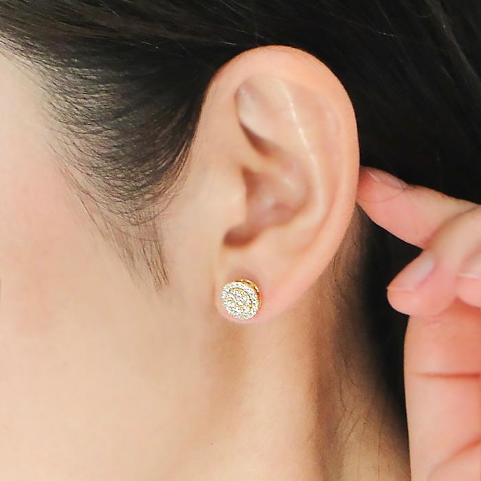 K18 YG WG 0.60ct ダイヤモンド ピアス 送料無料 18金 K18 上品 ゴールド 丸 ラウンド 華やか 円形 4月 誕生石 人気 プレゼント オシャレ スタッド ALH-0550の画像