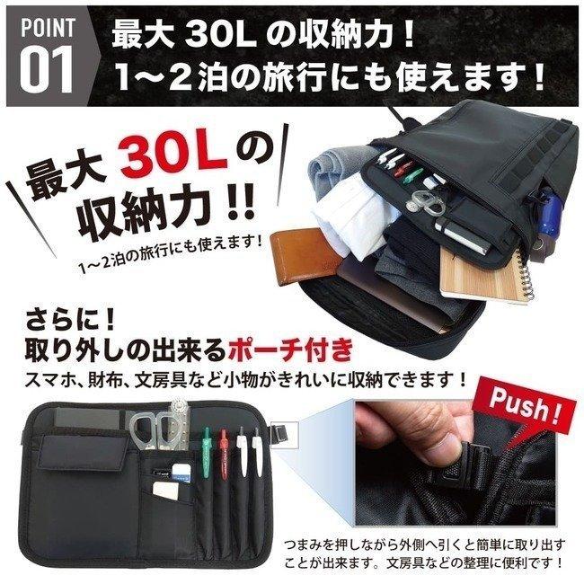 リュック メンズ 大容量 ボックス リュックサック 箱型 30L FIORETTO 大型 バックパック 大きい  通学 防災 | GRADE | 07