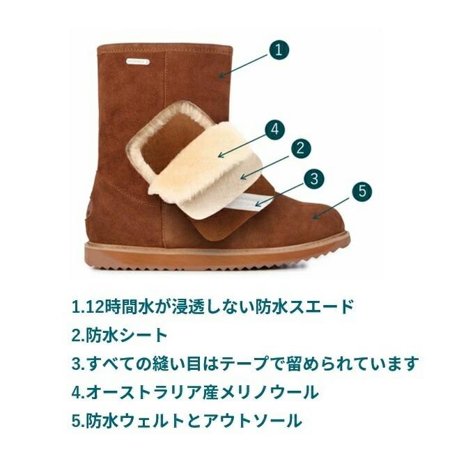 EMU Australia エミュ プラットフォーム マイクロ ウール 防水 ブーツ 天然 ウール W13252 防寒 保温 レディース ショート ミドル ボア ファー 正規店 | EMU Australia | 06