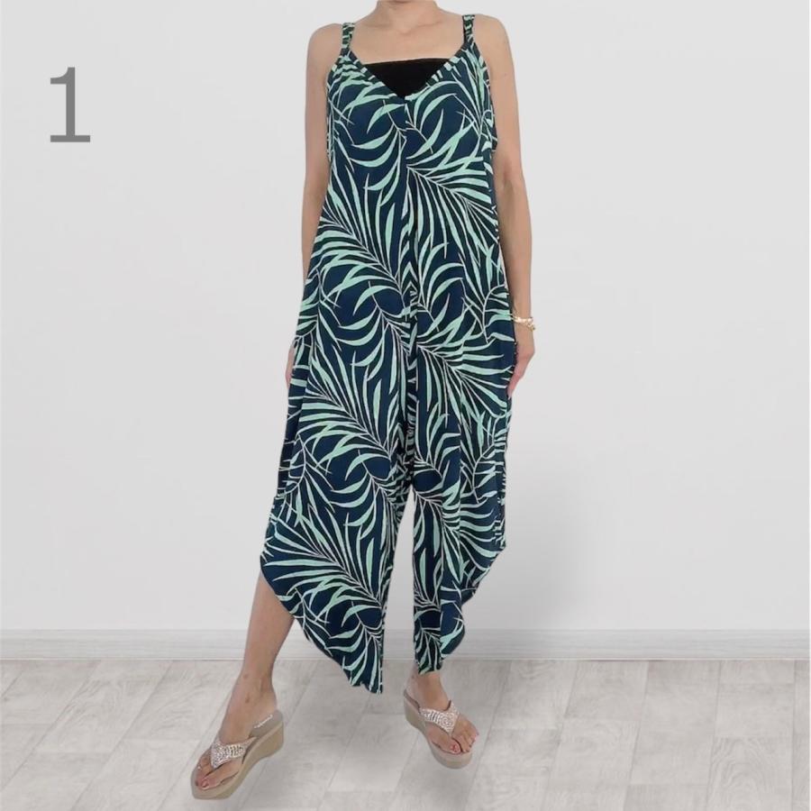 ジャンプスーツ レディース ハワイ ハワイアン フラ フラダンス
