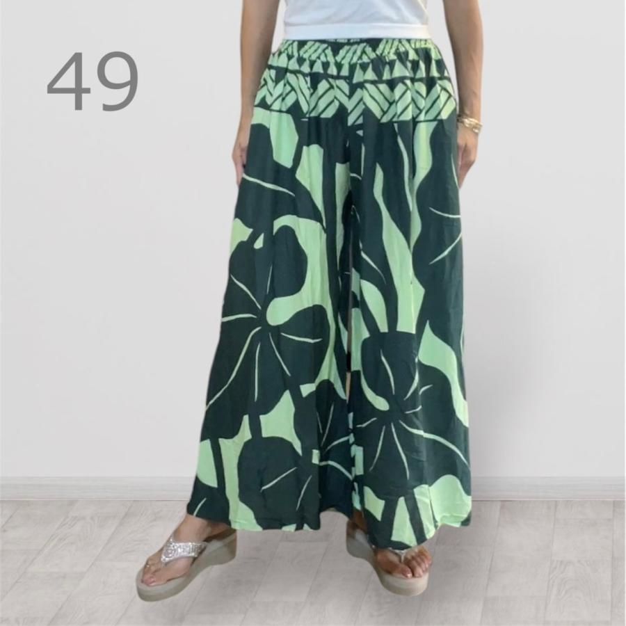 ワイドパンツ レディース ハワイ ハワイアン フラ フラダンス