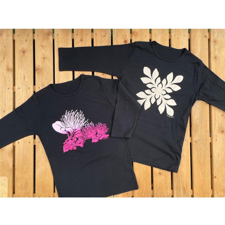 長袖Tシャツ フリーサイズ M L XL フラ ストレッチ フラダンス